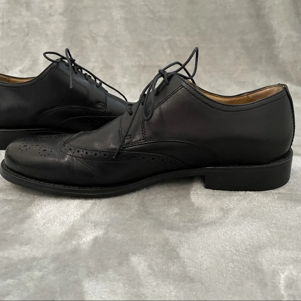 G.H. Bass & Co. Mr. Dylan Black Leather Wingtip Oxford Dress Shoes Men’s 9M